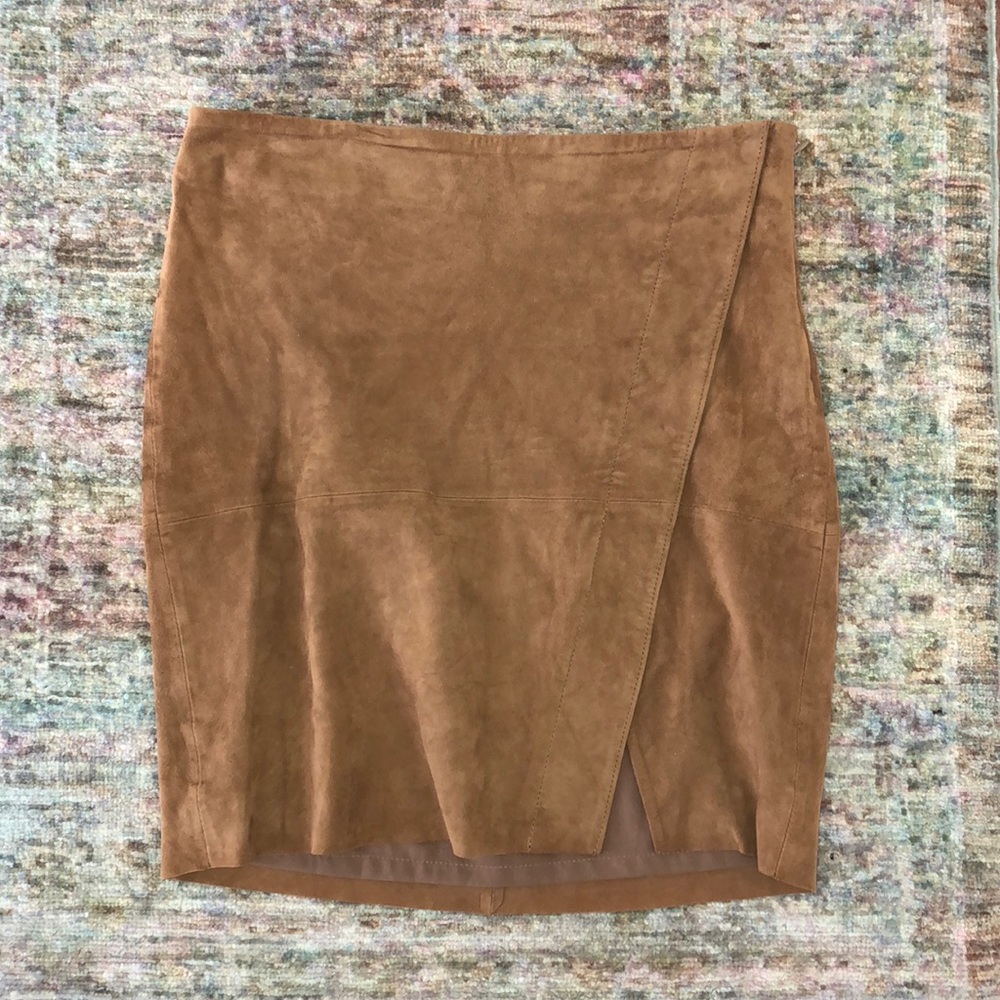 Ralph Lauren Goat Suede Skirt